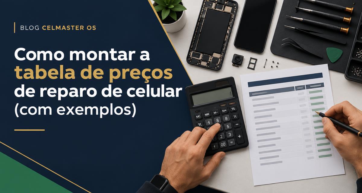 Como montar a tabela de preços de reparo de celular